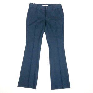 Zara Basic Dark Denim Look Career Trouser Pant. Dark Blue. Size 10